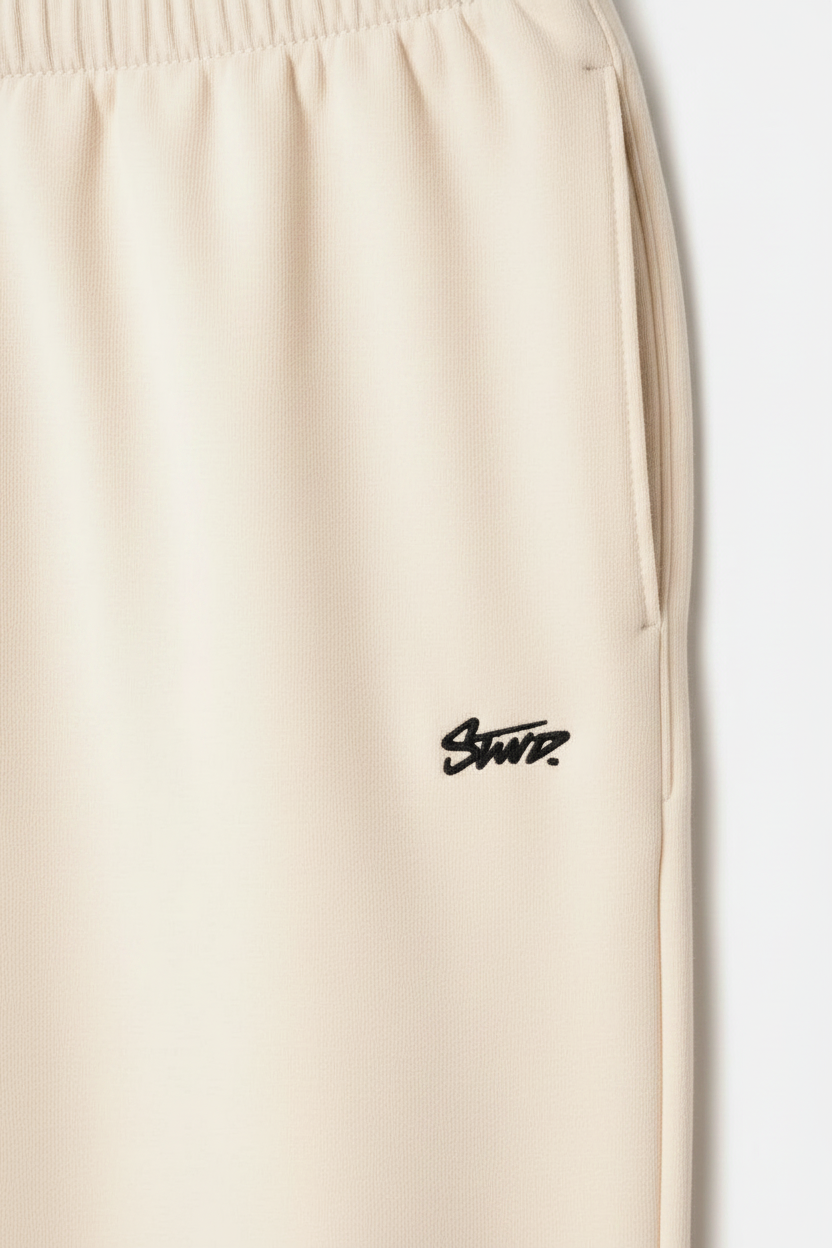 Pull&Bear STWD Jogger Trousers offwhite