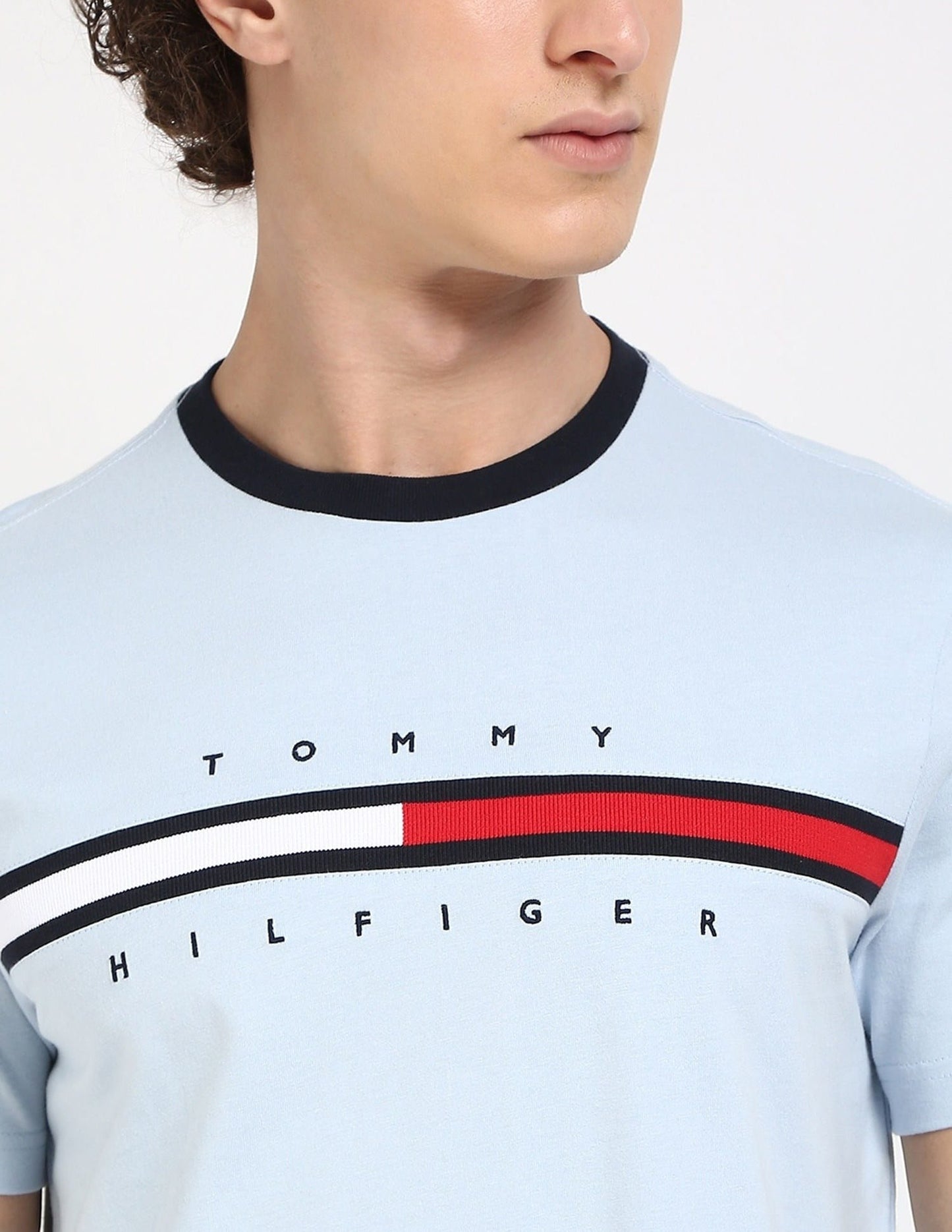 Tommy Hilfiger crewneck logo panel Tee