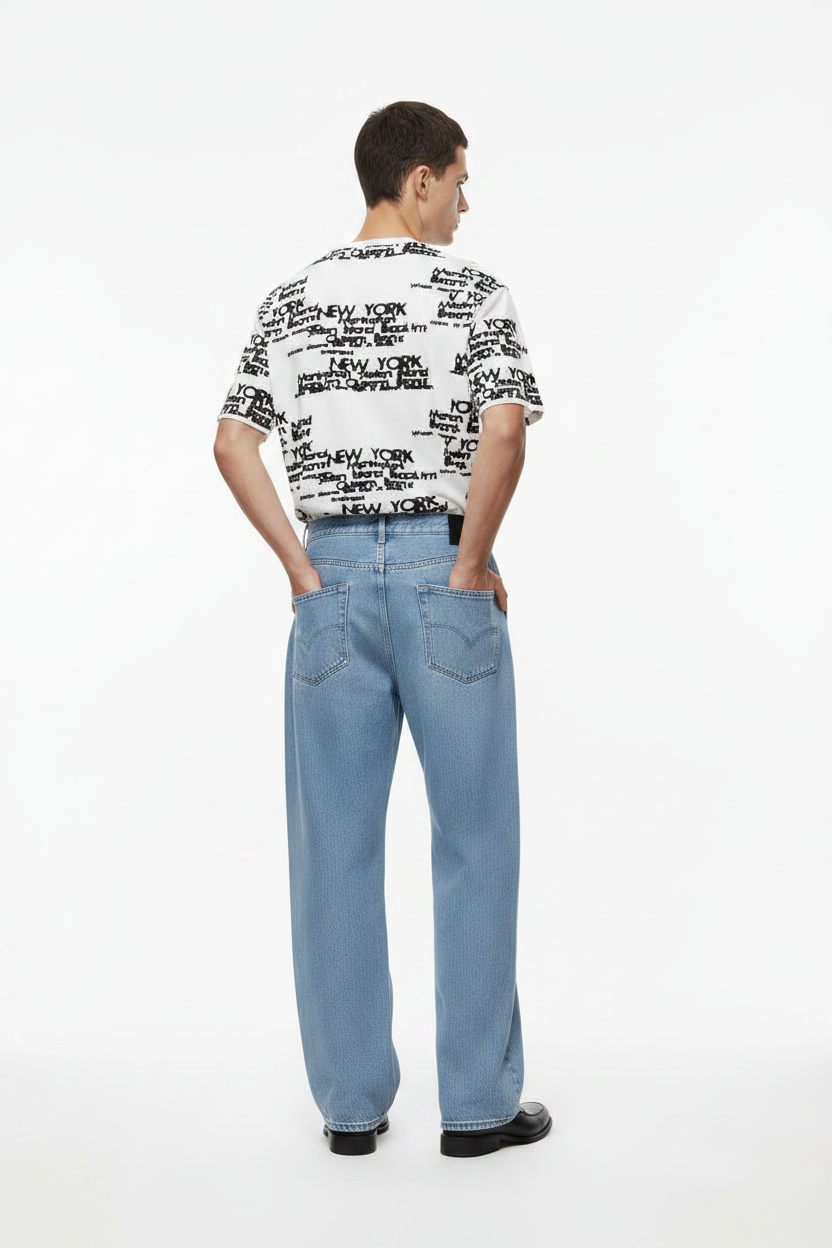 Bershka NYC Typogarphy Streetwear Tee