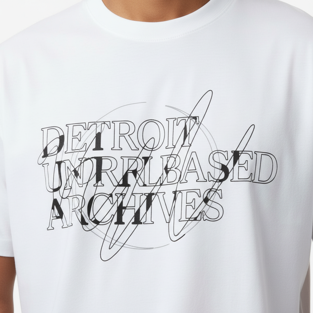 Bershka graphic T-Shirt ''DETROIT UNRELEASEDV ARCHIVES'' Print