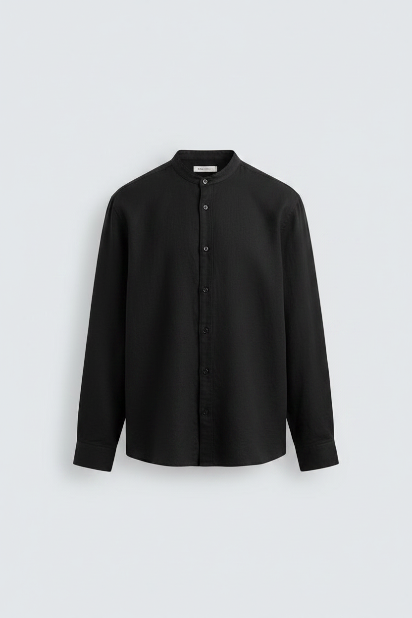 Zara mandarin collar linen shirt