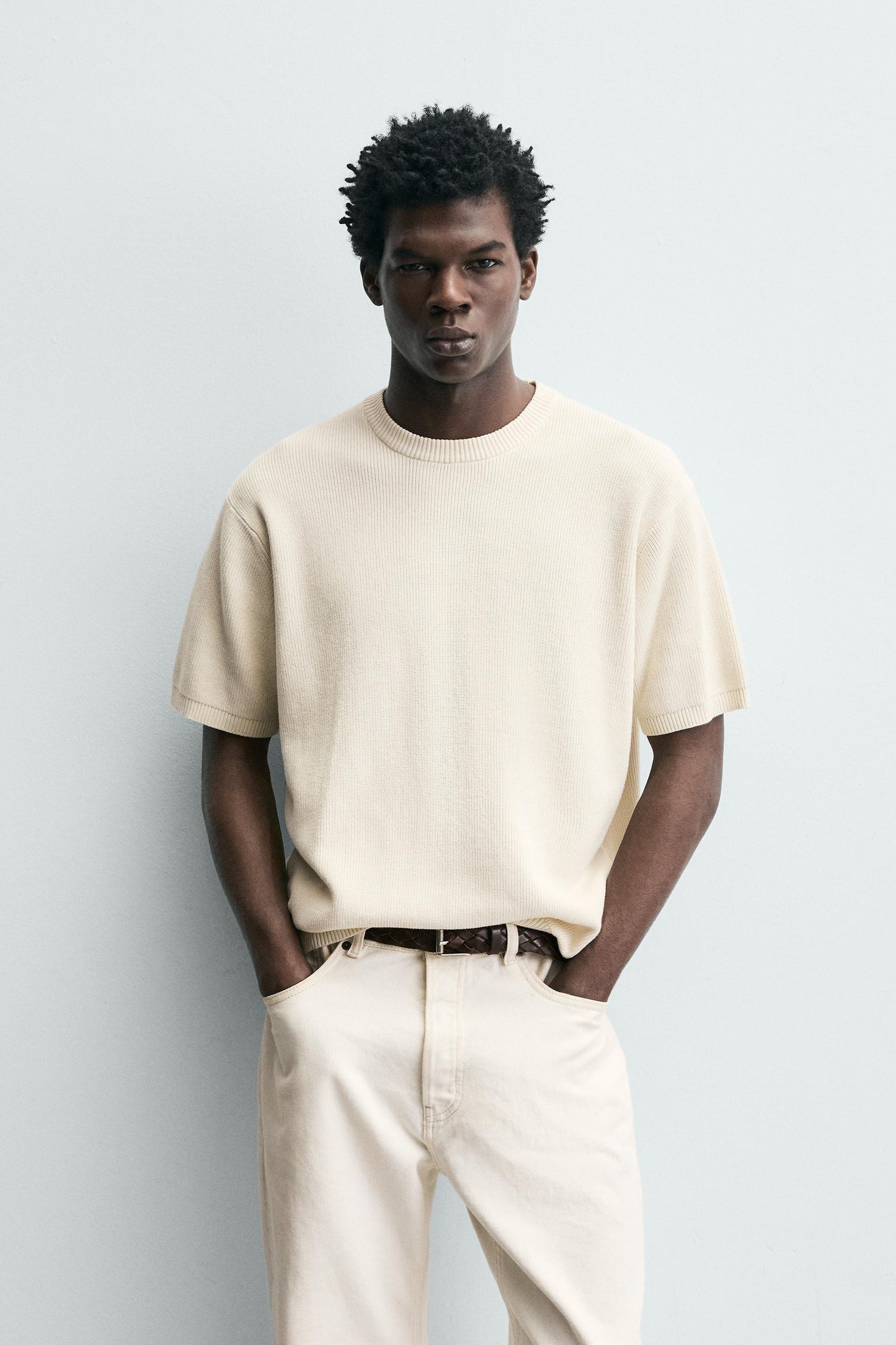 Zara knitted  Crewneck Tee