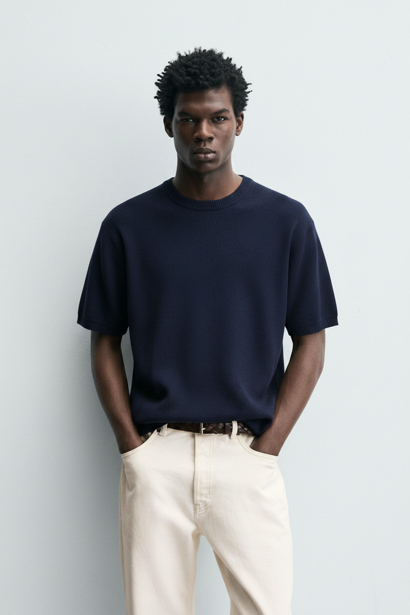 Zara knitted  Crewneck Tee