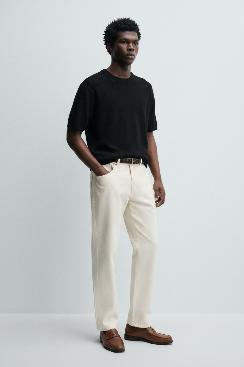 Zara knitted  Crewneck Tee