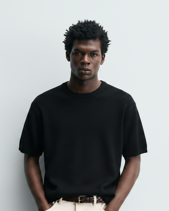 Zara knitted  Crewneck Tee