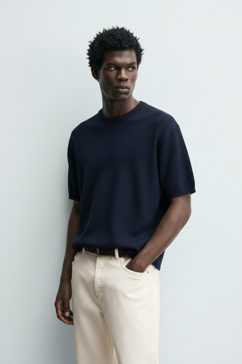 Zara knitted  Crewneck Tee