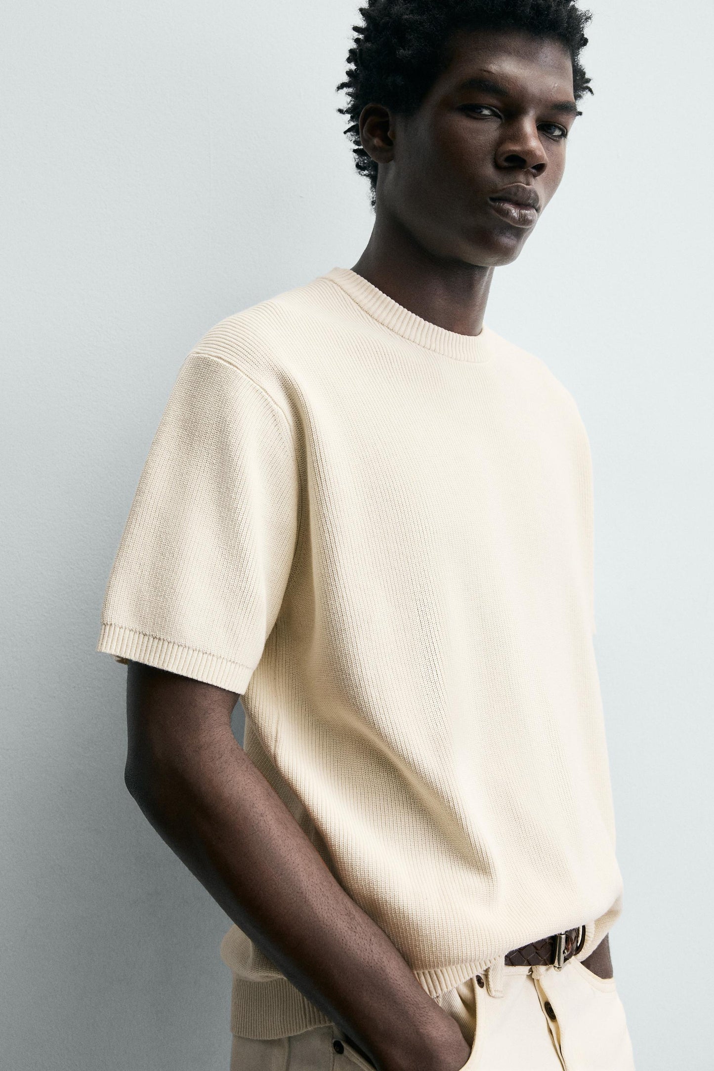 Zara knitted  Crewneck Tee