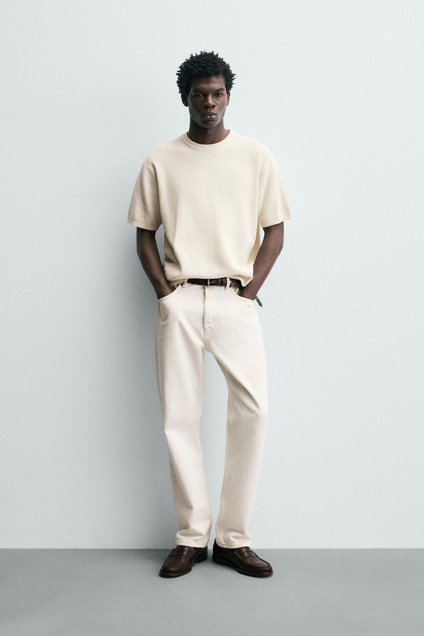 Zara knitted  Crewneck Tee