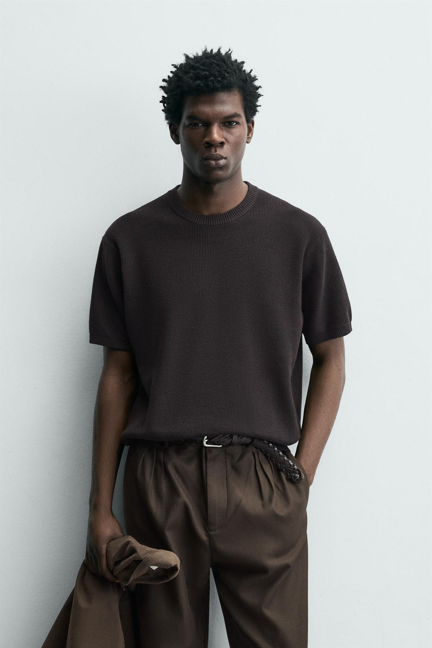 Zara knitted  Crewneck Tee