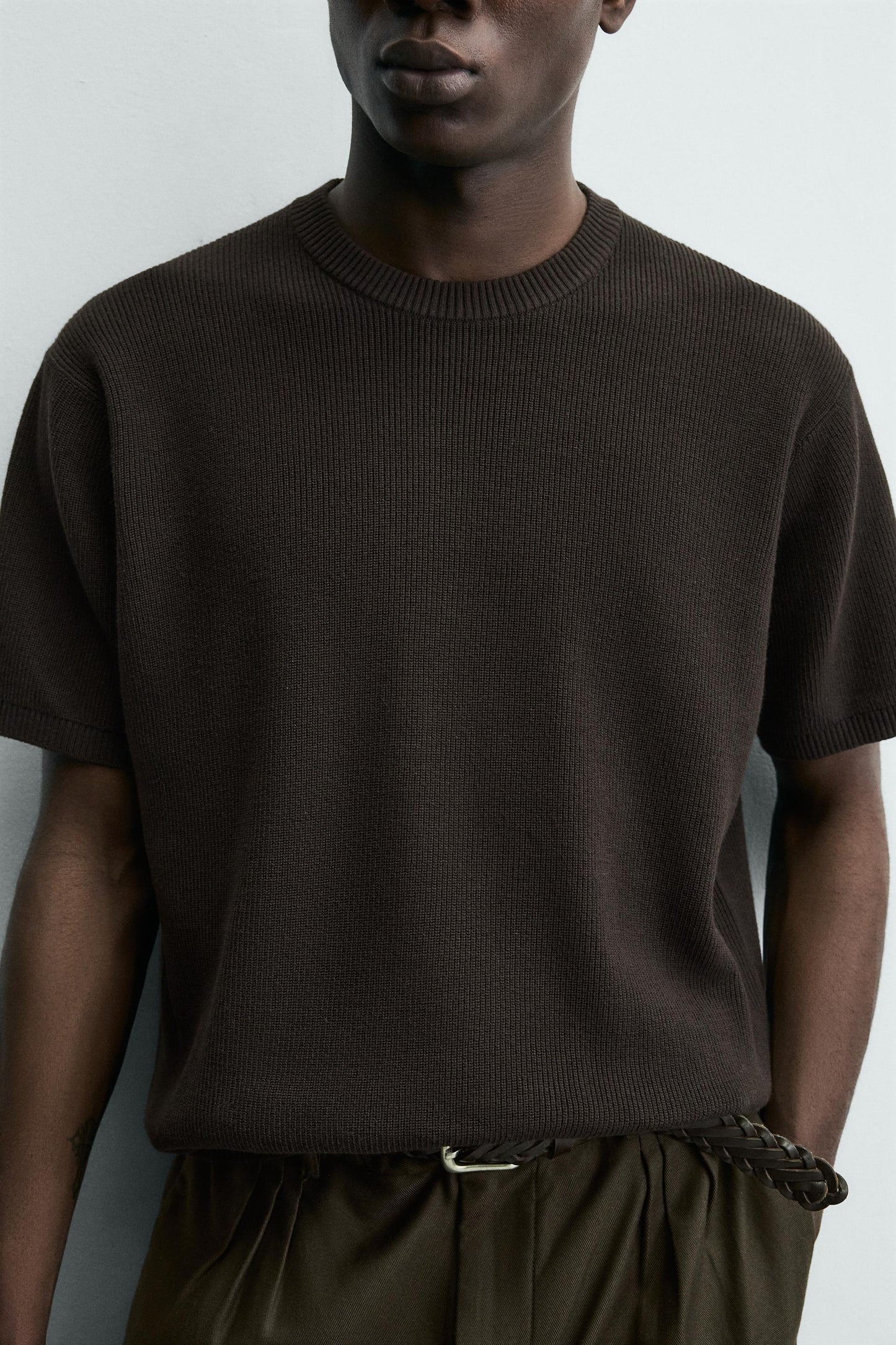 Zara knitted  Crewneck Tee