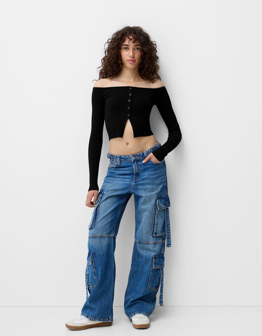 Bershka knitted cardigan women