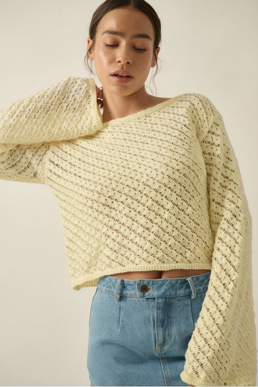 Only knitted crewneck sweater