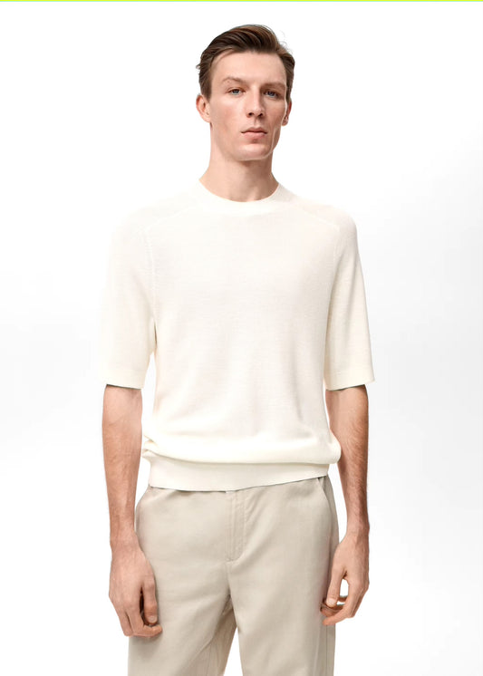 Mango knitted crewneck tee