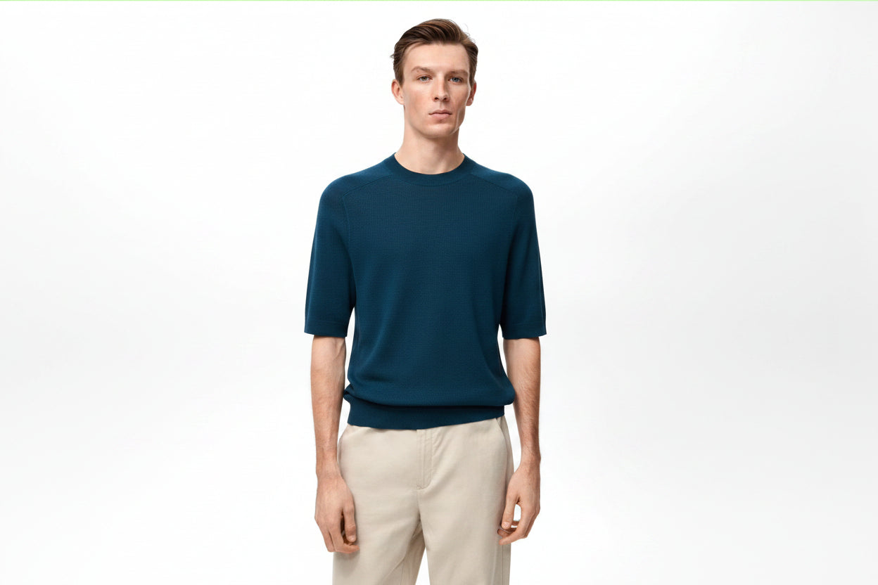 Mango knitted crewneck tee