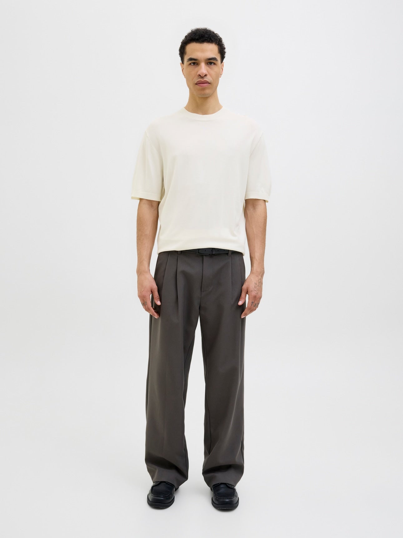 Jack&Jones-PLAIN KNITTED T-SHIRT