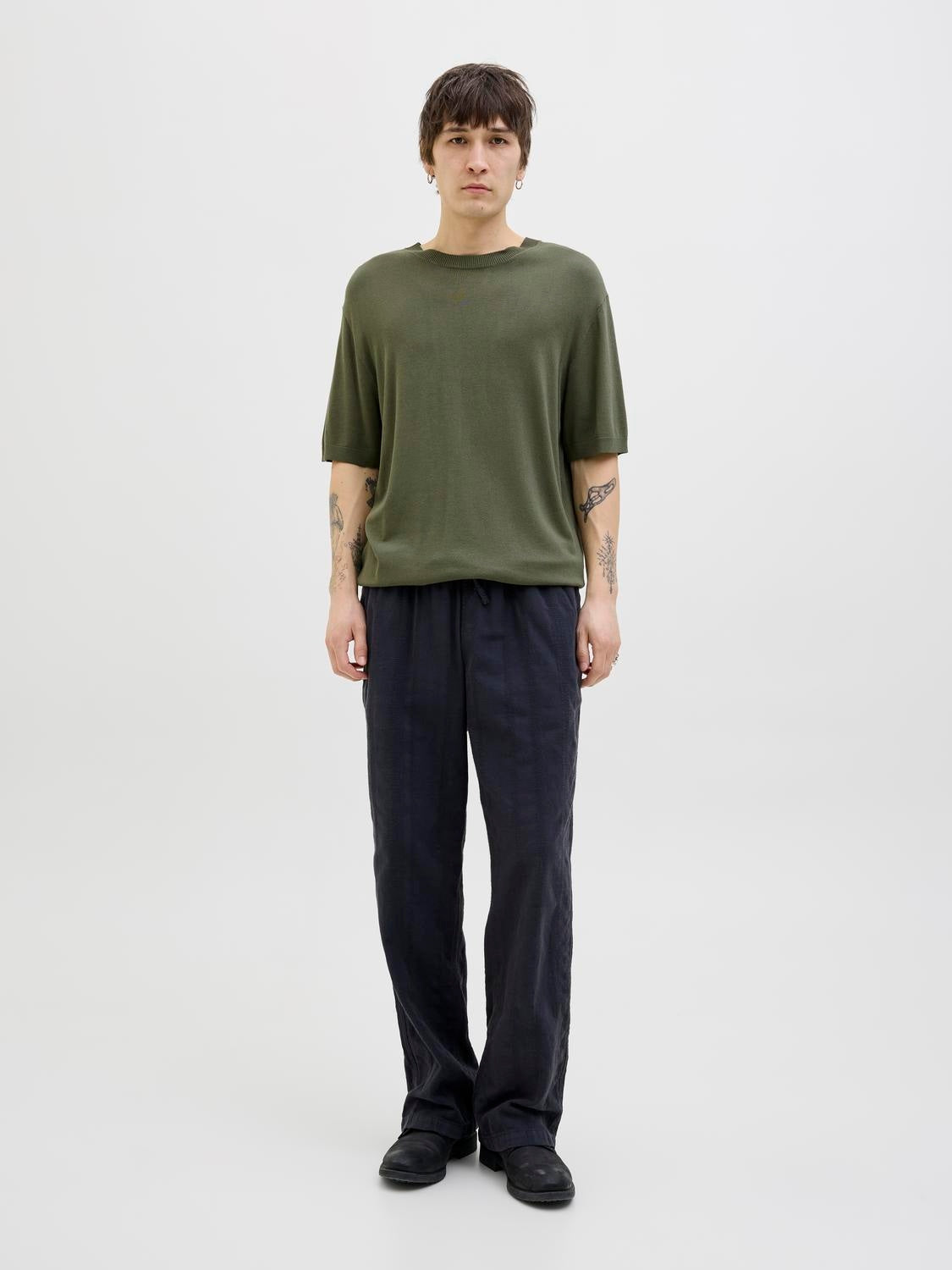 Jack&Jones-PLAIN KNITTED T-SHIRT