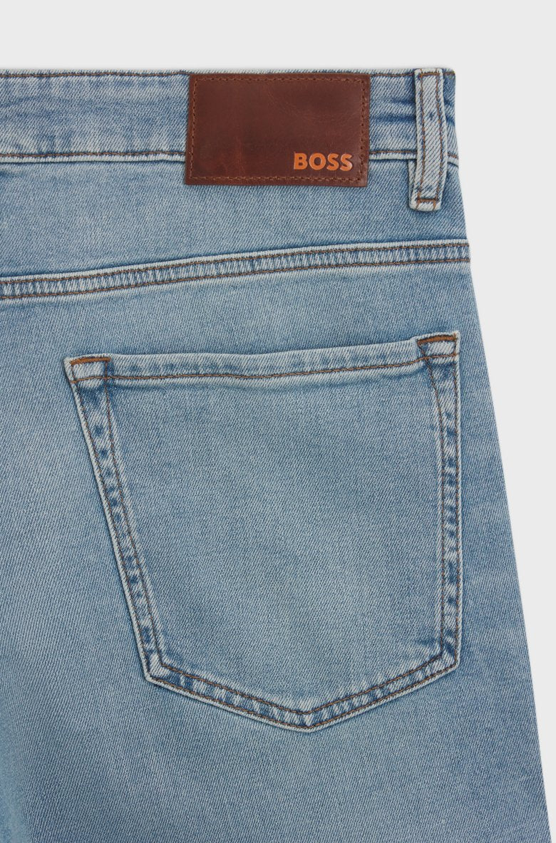 HUGO BOSS REGULAR-FIT JEANS IN BLUE COMFORT-STRETCH DENIM