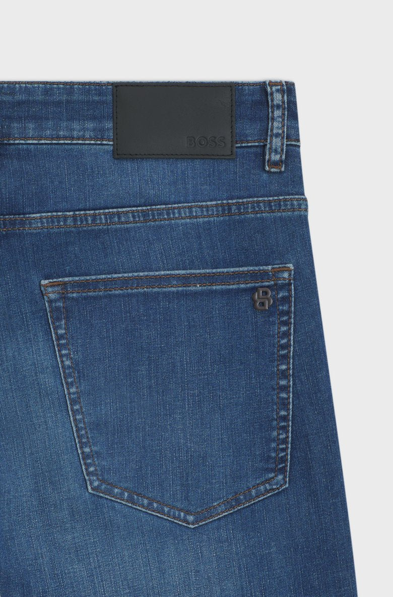 HUGO BOSS SLIM-FIT JEANS IN BLUE SOFT-MOTION DENIM