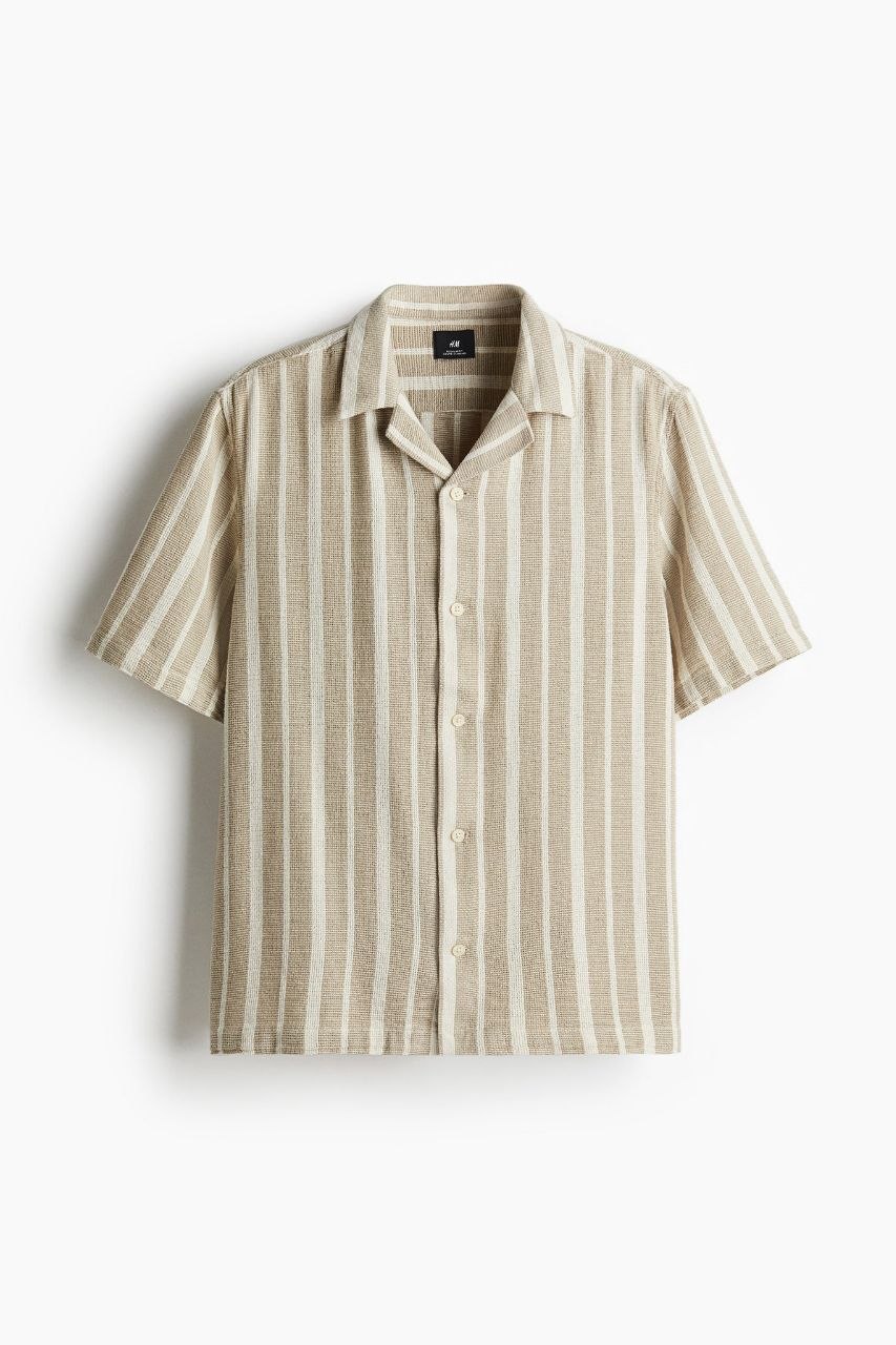 H&M Textured Resort Shirt  | Regular Fit