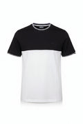 DKNY Jupiter colorblock t-shirt in black and white