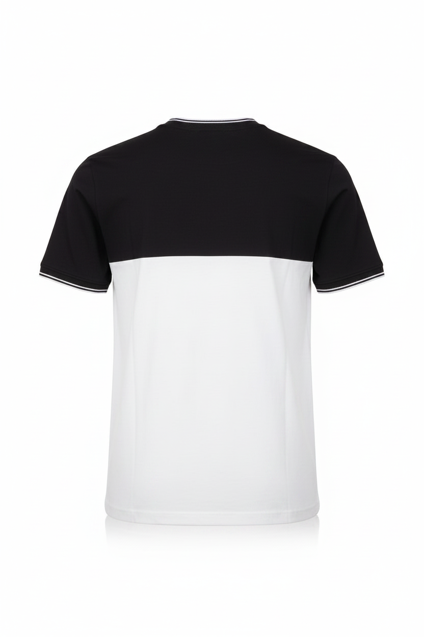 DKNY Jupiter colorblock t-shirt in black and white