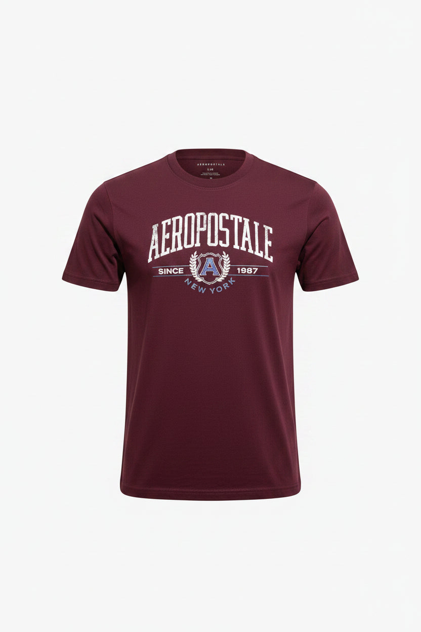 Aéropostale Burgundy Graphic T-Shirt