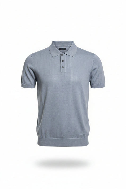 Knitted Polo Shirt by Porter&Ash