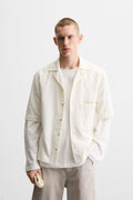 zara linen short sleeve boxyfit shirt