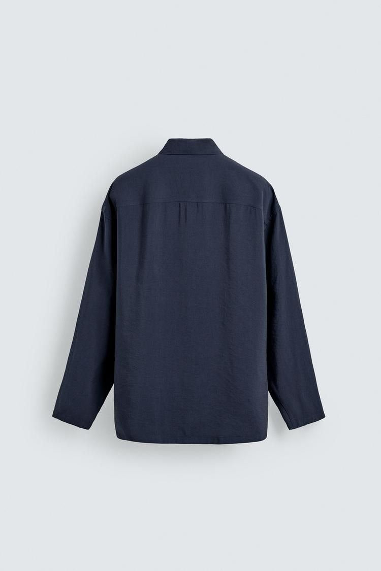 Zara oxford navy blue shirt | Relaxed fit