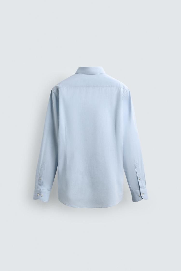 Zara Sky Blue Slim Fit Shirt