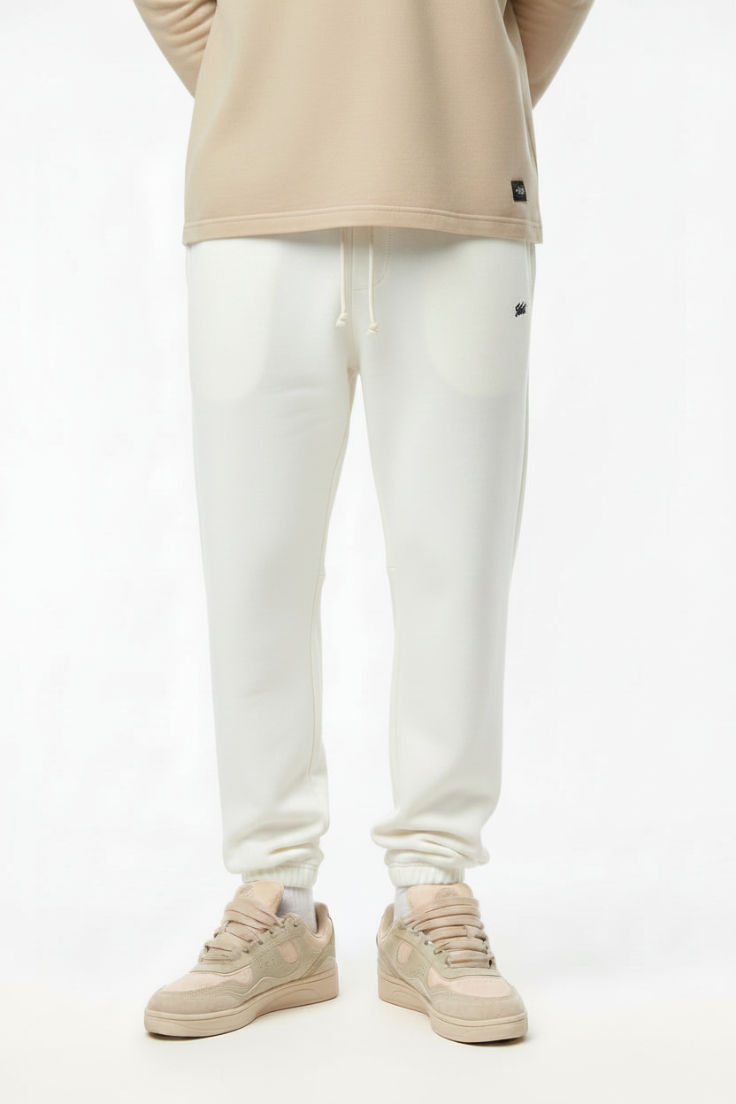 Pull&Bear STWD Jogger Trousers offwhite