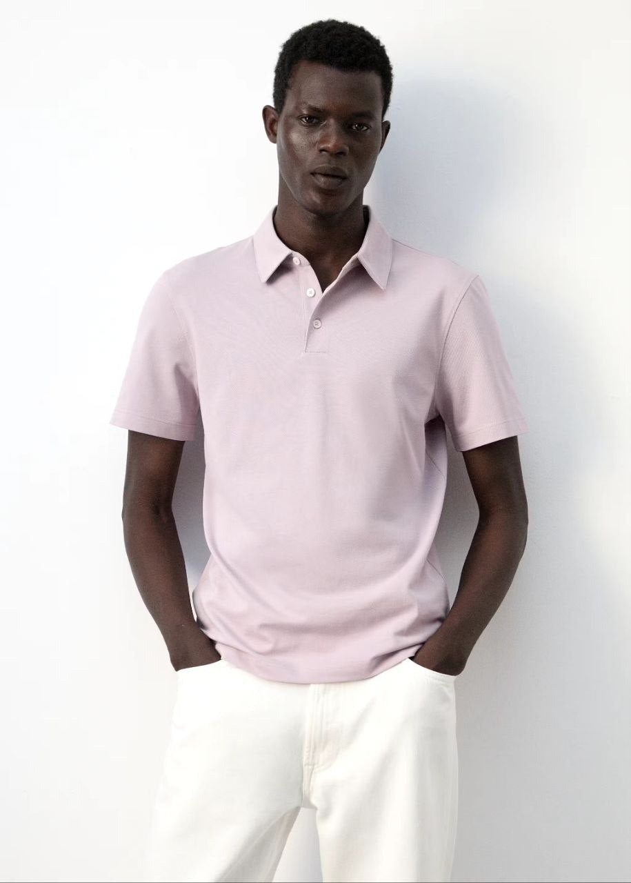 Mango Slim-fit cotton-piqué polo shirt