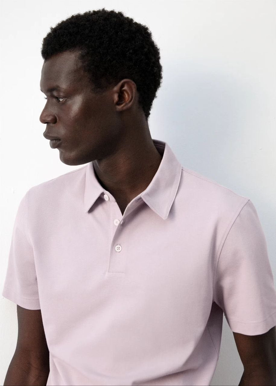 Mango Slim-fit cotton-piqué polo shirt