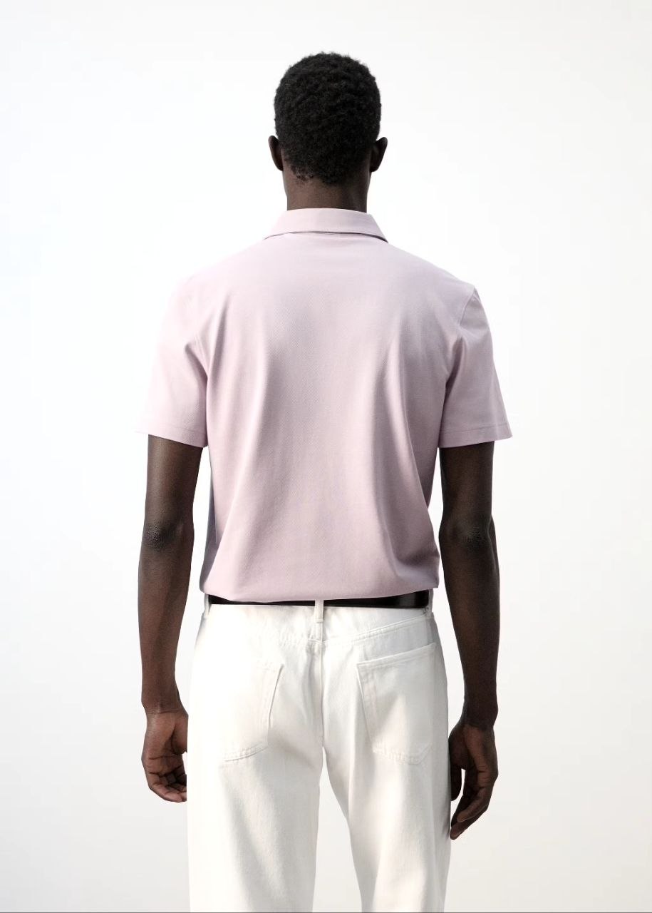 Mango Slim-fit cotton-piqué polo shirt
