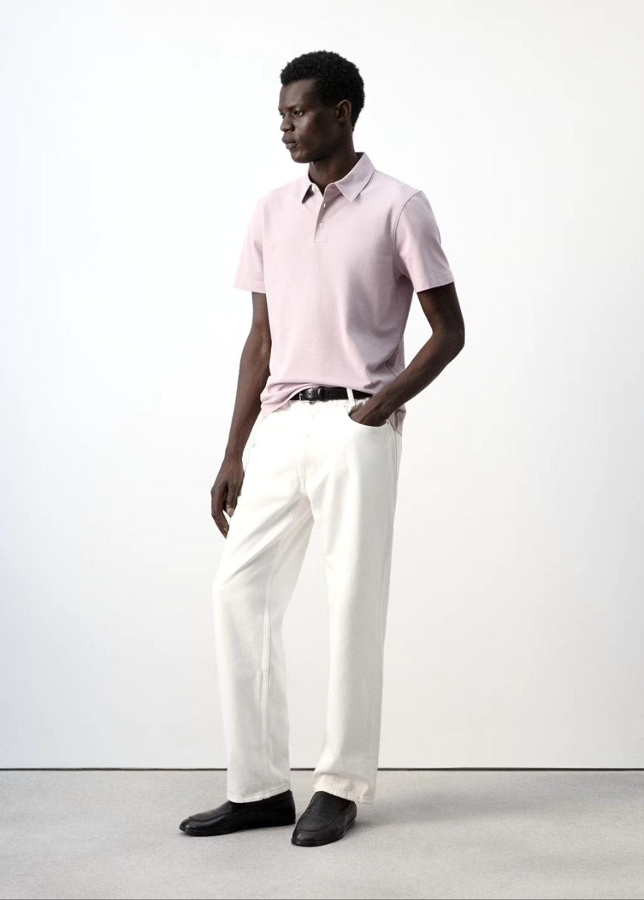 Mango Slim-fit cotton-piqué polo shirt