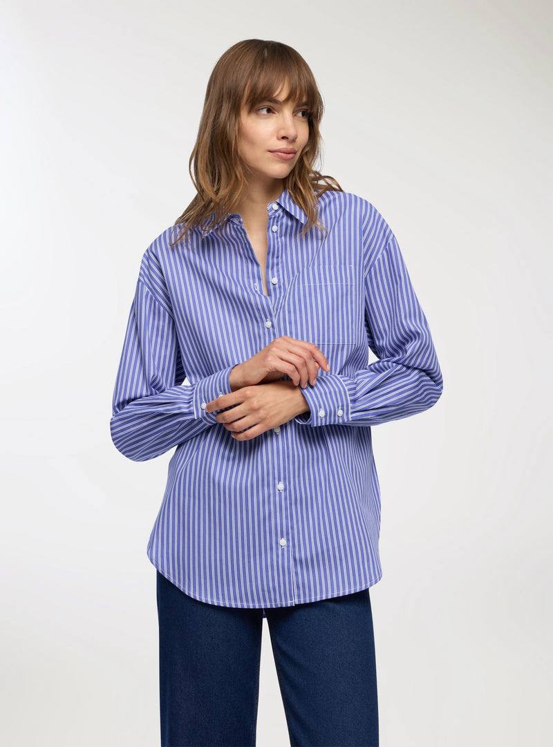 Stradivarius Basic striped fitted shirt