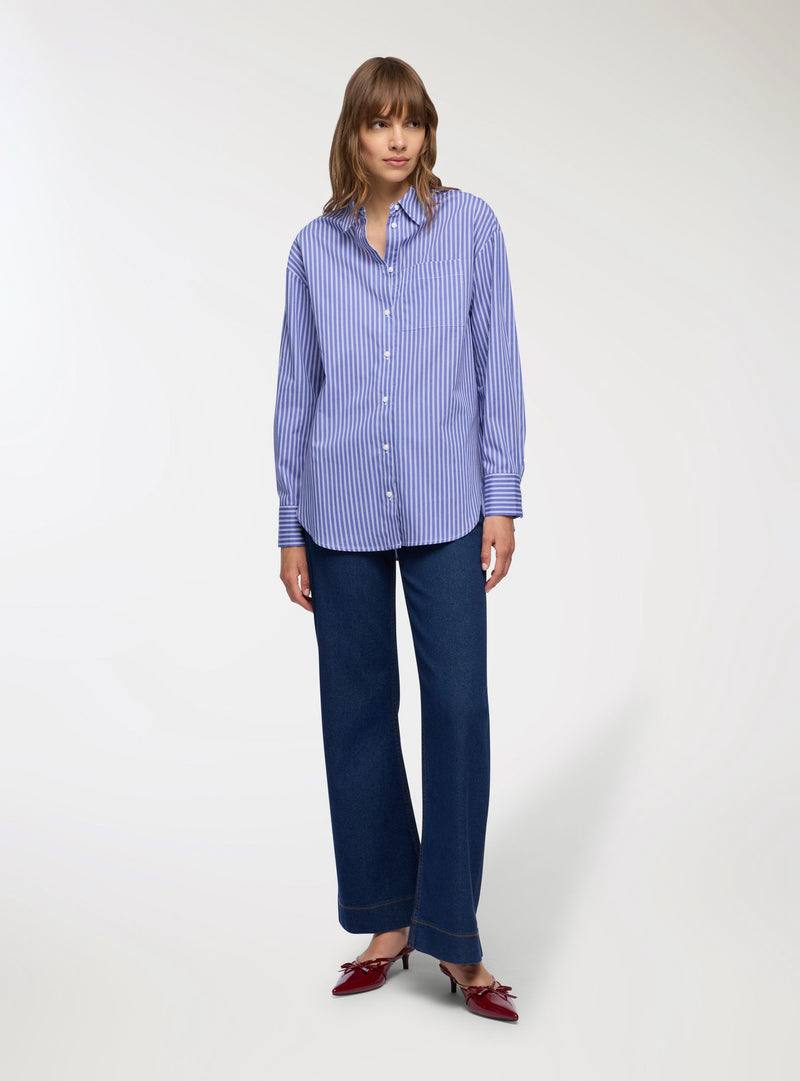 Stradivarius Basic striped fitted shirt