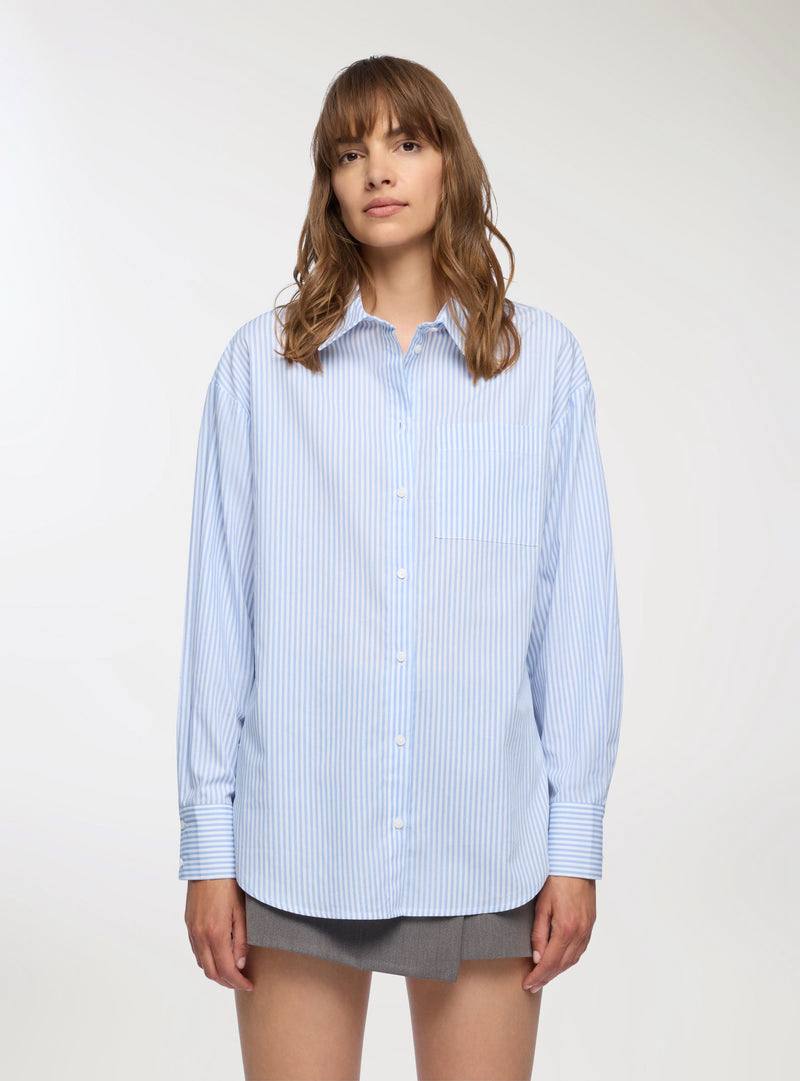 Stradivarius Basic striped fitted shirt