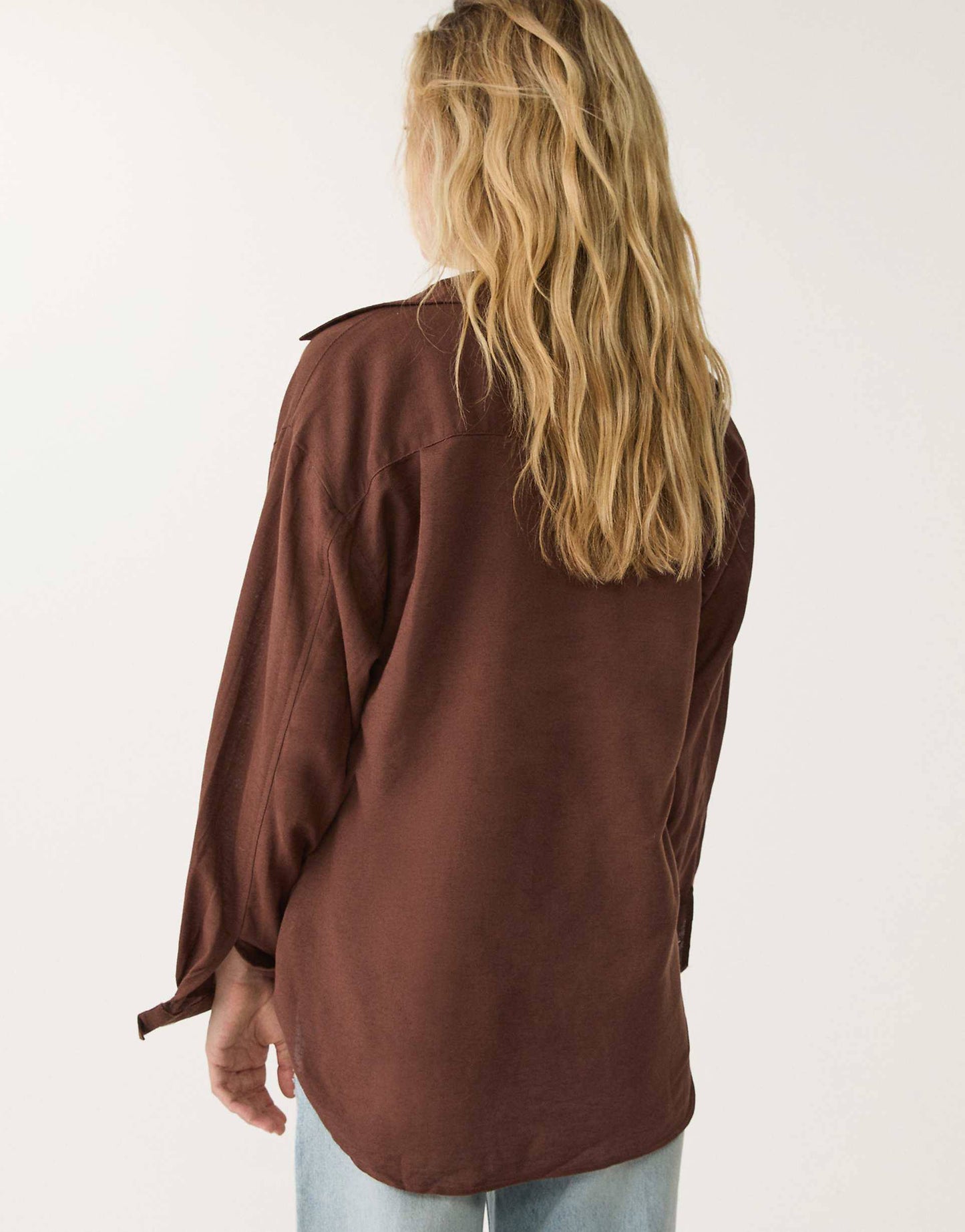 Stradivarius Linen-look flowing shirt