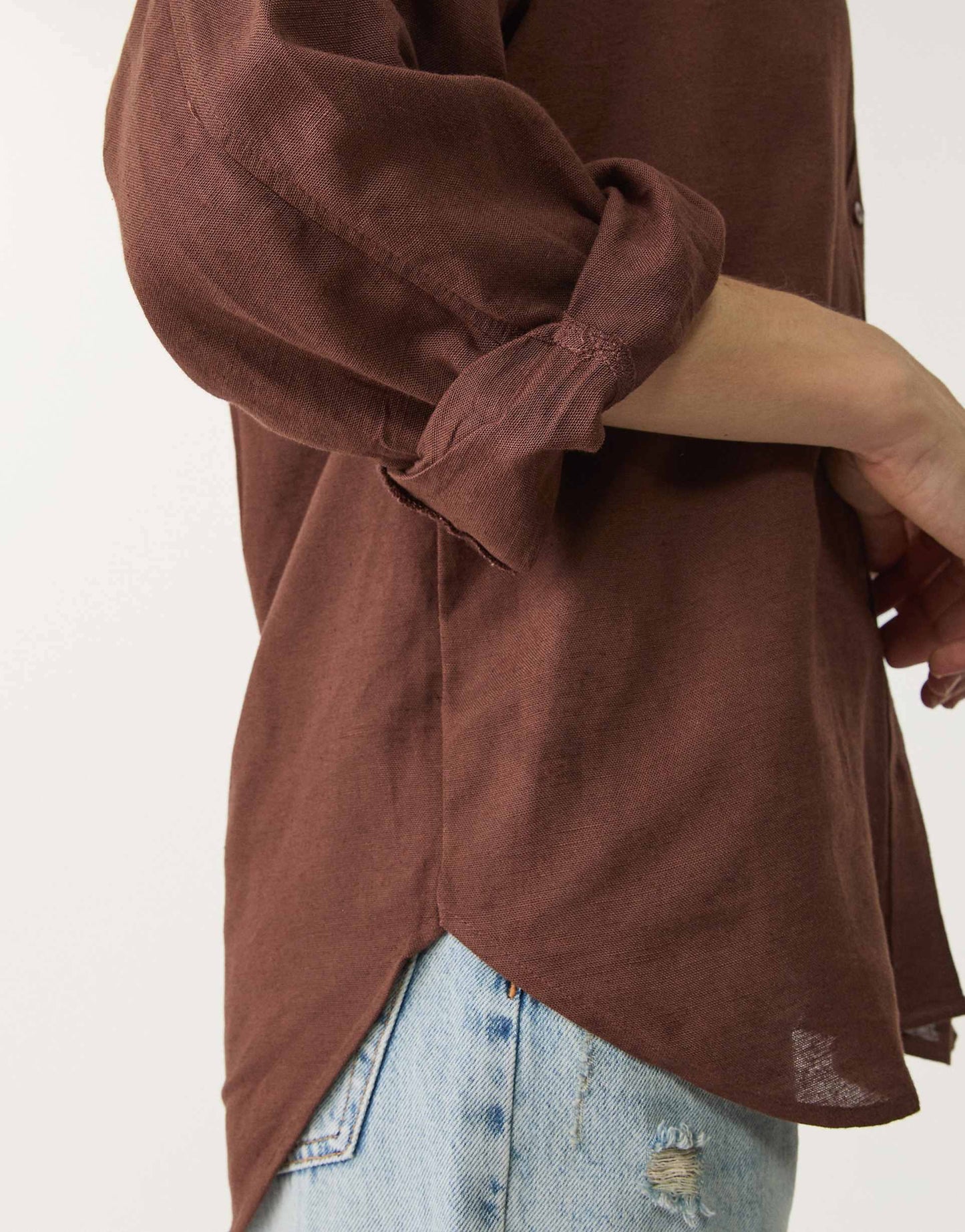 Stradivarius Linen-look flowing shirt
