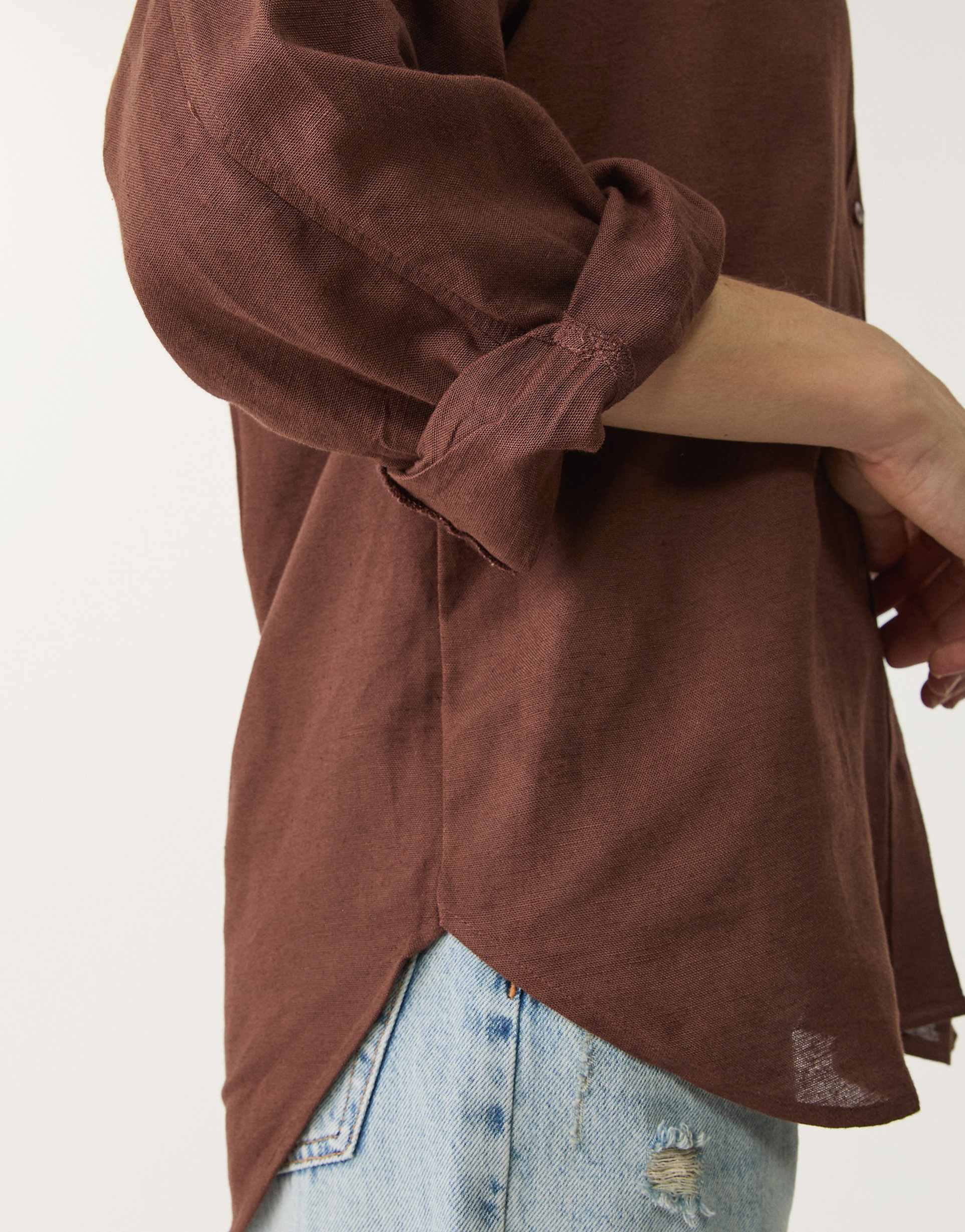 Stradivarius Linen-look flowing shirt
