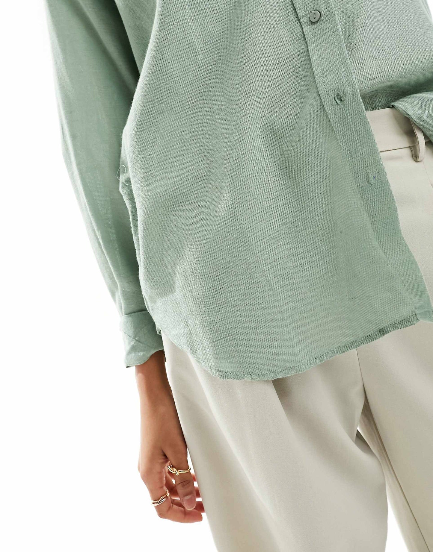 Stradivarius Linen-look flowing shirt