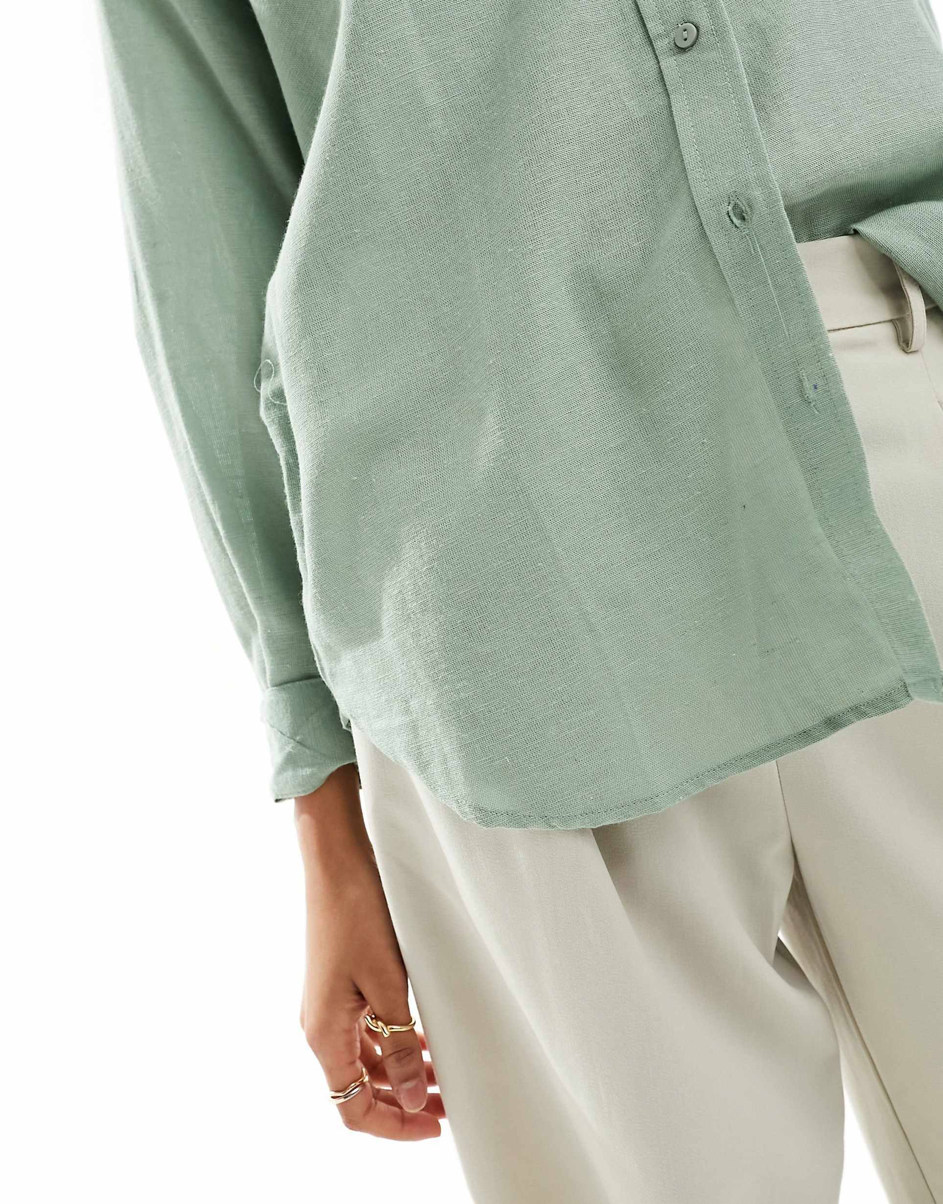Stradivarius Linen-look flowing shirt