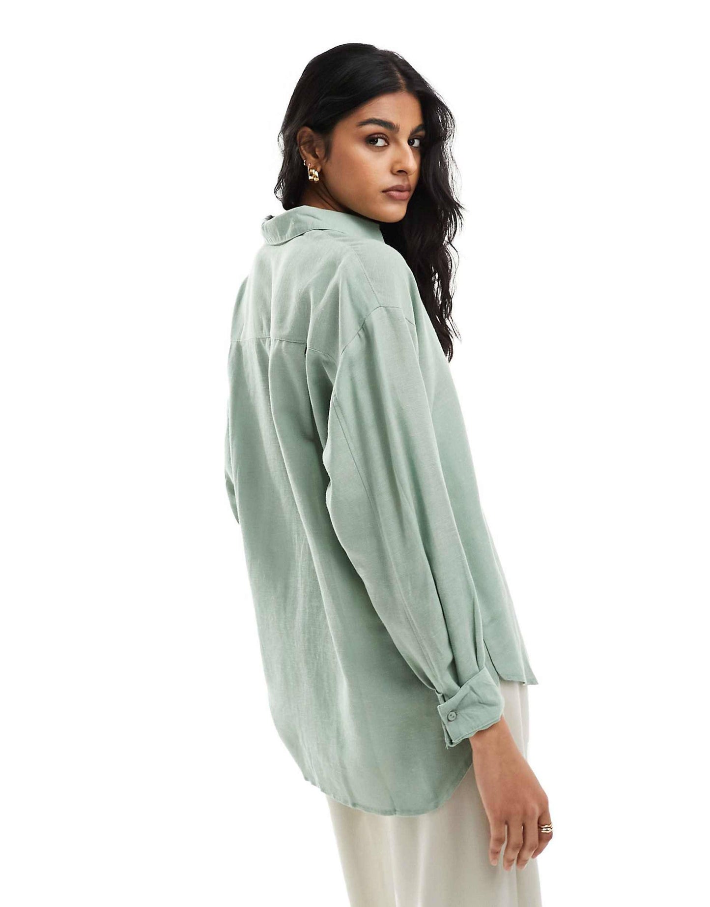 Stradivarius Linen-look flowing shirt