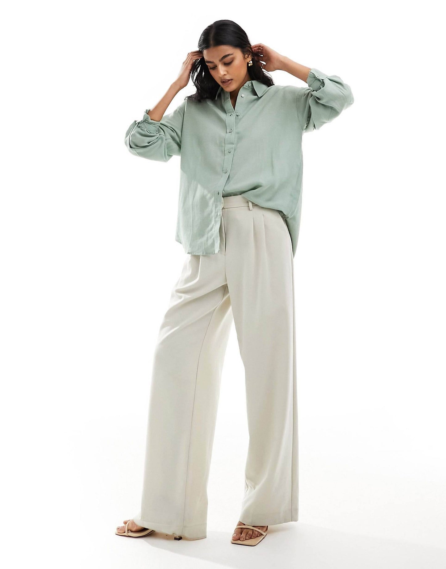 Stradivarius Linen-look flowing shirt