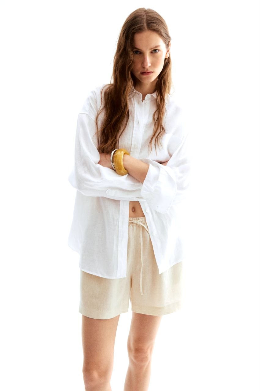 H&M Linen short Regular fit