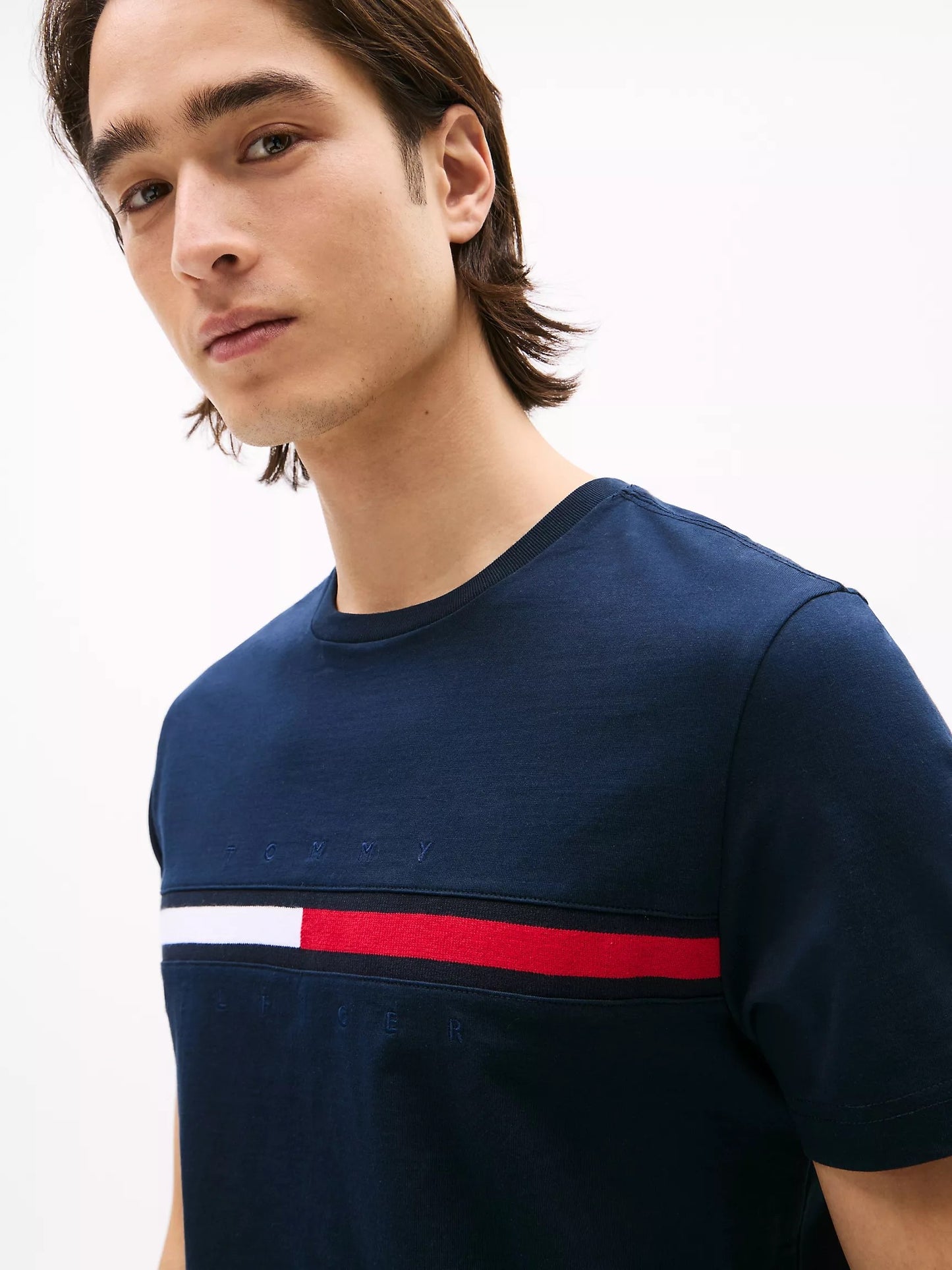 Tommy Hilfiger crewneck logo panel Tee