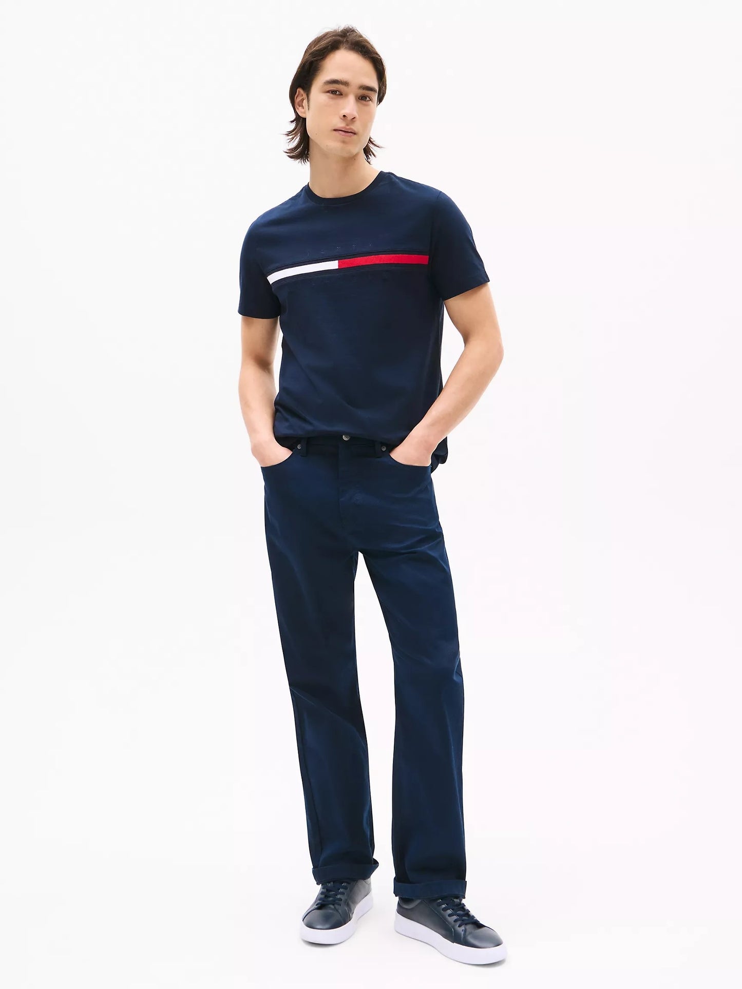 Tommy Hilfiger crewneck logo panel Tee