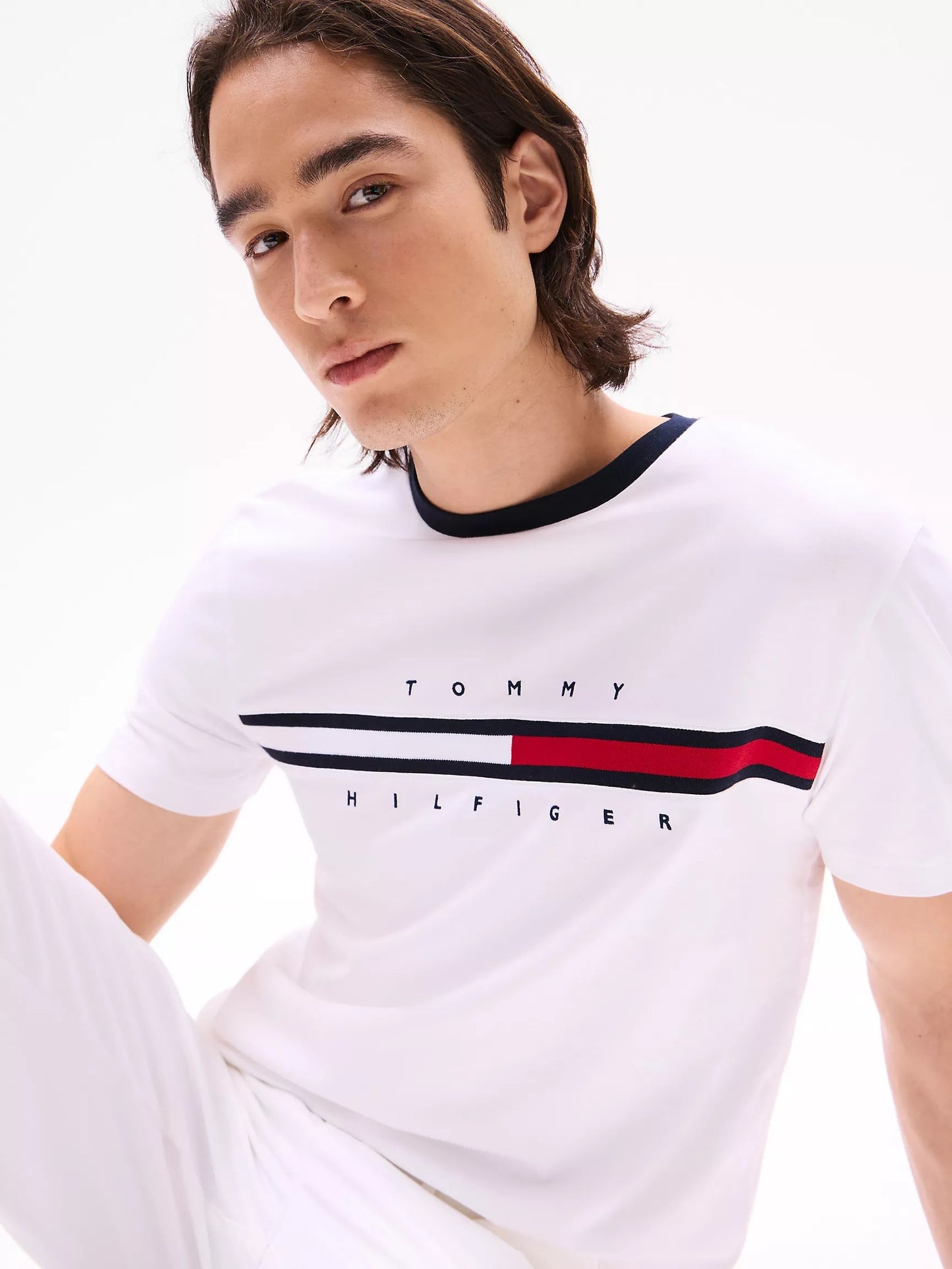 Tommy Hilfiger crewneck logo panel Tee