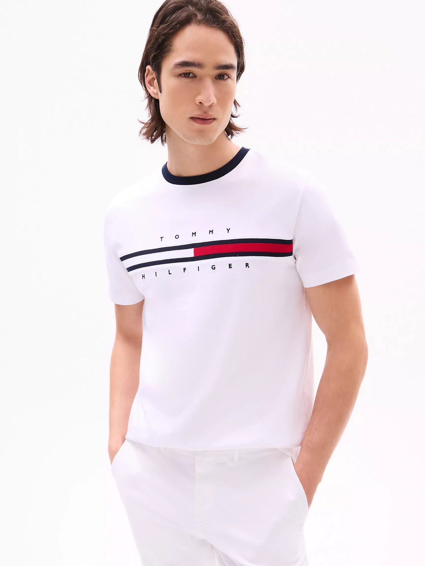 Tommy Hilfiger crewneck logo panel Tee